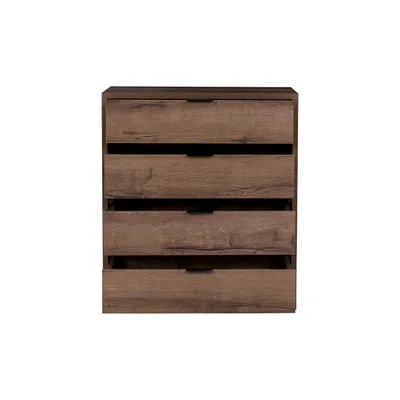 Produktbild von BEAUTYSOFA | Kommode DEVON Sideboard mit 4 Schubladen, Eiche Monastery und Schwarz Hochglanz