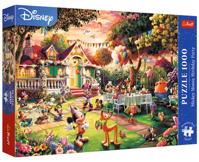 Zdjęcie produktu dla Trefl Premium Plus Quality, Przyjęcie urodzinowe Myszki Mickey 1000 el., 1000 szt., Artystyczny