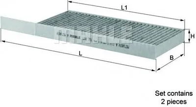 Produktbild von MAHLE Innenraumfilter LAK 751/S Pollenfilter für RENAULT Latitude Limousine Aktivkohle