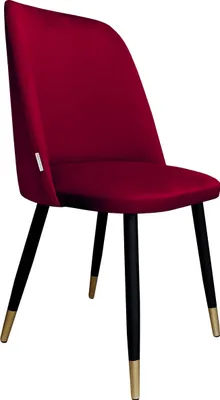 Zdjęcie produktu dla Krzesło do jadalni i salonu GOYA MG31 - Eleganckie krzesło welurowe na czarno-złotych nogach