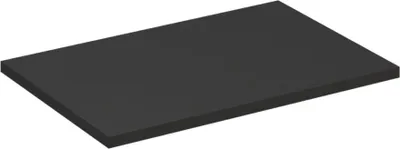 Image de Plan vasque noir SAVIA 80 cm – Plateau de 80 cm pour meuble sous vasque