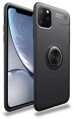 Image de Étui NALIA Ring pour iPhone 11 Pro Max, Protection Cover Magnétique Silicone Case Noir