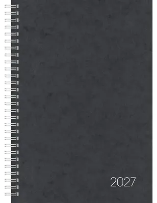 Produktbild von Buchkalender 797 16,8x24cm 1 Woche/2 Seiten Karton-Einband schwarz 2027 Packung mit 3 Stück