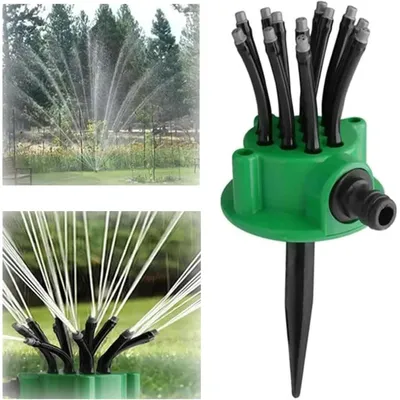 Produktbild von 360° Rasensprenger Automatisch - Multikopf Garten Regner für Rasen, Gartenbewässerung & Dachkühlung