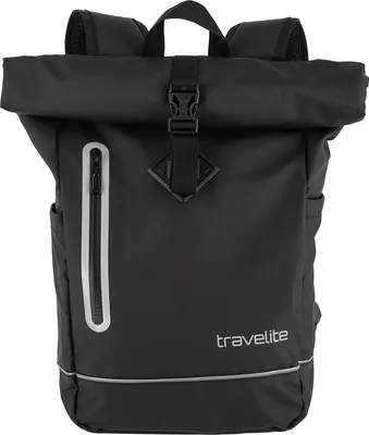 Produktbild von Travelite Basics Rollup Plane Rucksack wasserfester Kurierrucksack 96314, Farbe:Schwarz