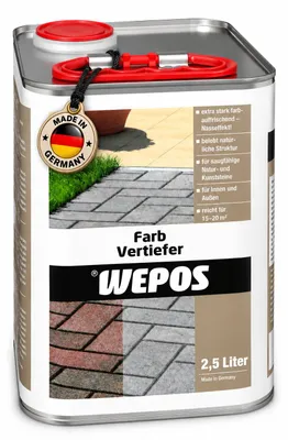 Produktbild von WEPOS Farbvertiefer 2,5 Liter | Steinimprägnierung & Schutz mit Nasseffekt