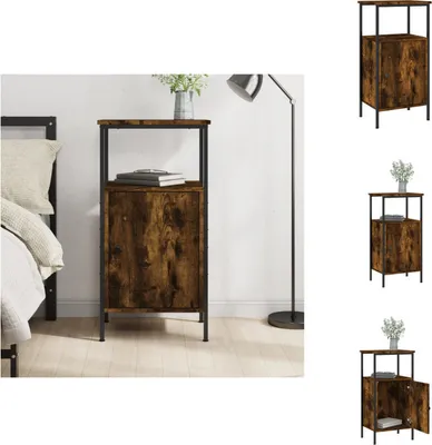 Obrázek produktu pro vidaXL Noční stolek kouřový dub 41x31x80 cm materiál na bázi dřeva - Noční stolky