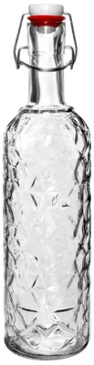 Imagen del producto de Botella de agua - Botella de vidrio - 1,1 litros - Reutilizable - Con cierre de clip - Lavar a mano