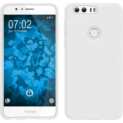 Produktbild von PhoneNatic Case kompatibel mit Huawei Honor 8 - weiß Silikon Hülle S-Style + 2 Schutzfolien