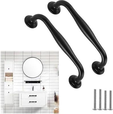 Produktbild von Famanu Möbelgriffe 12 Stück - 96 mm Lochabstand - Schwarz