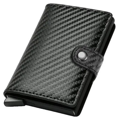 Obrázek produktu pro Pouzdro na kreditní karty, minimalistický design, odolná syntetická kůže, barva: černá