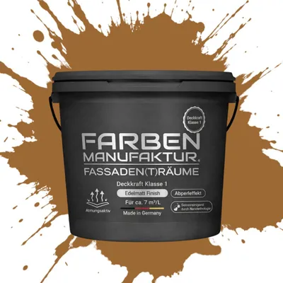 Produktbild von Profi Nano Fassadenfarbe Sockelfarbe Hausfarbe Silikonharz - RAL 8001 Ockerbraun - 10L