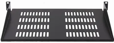 Produktbild von Rockstable 1 HE 19" Fachboden, Regalboden, Stahl, Schwarz, 1 Stück(e), 2,11 kg