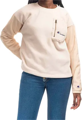 Produktbild von Damen Champion Crewneck Polartec Sweatshirt beige XS