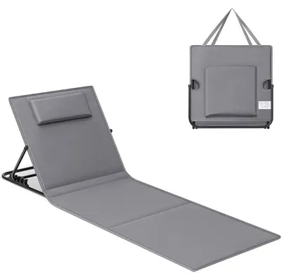 Produktbild von Tragbare Strandliege GCB151G11, 158 x 55 cm, grau