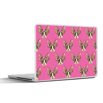 Produktbild von MuchoWow® Laptop Aufkleber Sticker Cover Haustier - Rosa - Muster 40x30 cm - Laptop Dekoration - Selbstklebend