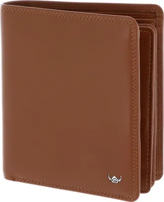 Zdjęcie produktu dla Złoty portfel skórzany Polo RFID Protect portmonetka 1232 Cognac brązowy