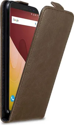 Image de Cadorabo Housse pour WIKO VIEW GO Housse en brun Flip Etui Housse pour portable Case Cover