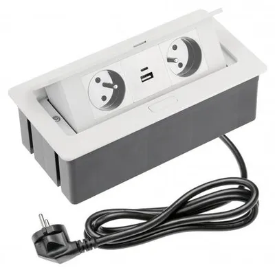 Obrázek produktu pro Zásuvka GTV pro zapuštění do desky 2x zásuvky 2x USB A+C