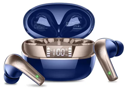 Produktbild von Bluetooth Kopfhörer Kabellos Bluetooth Klang BlauesGold Immersiver Stereoklang und ENC Rauschunterdrückung Gold