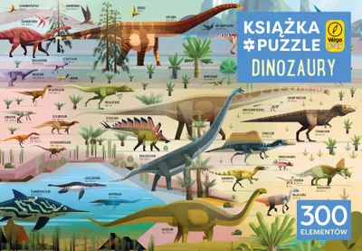 Produktbild von Puzzle 300 elementów. Dinozaury + książka