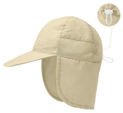 Produktbild von Baby Sonnenhut Nackenschutz UV-Schutz 50+ Khaki 12-24 Monate