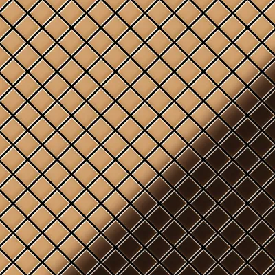 Imagen del producto de Azulejo mosaico de metal Cobre laminado cobre 1,6mm Diamond-CM
