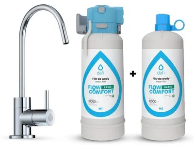 Zdjęcie produktu dla Dafi System filtrujący FLOW COMFORT 2x Filtr DC10 + kran ALTO chrom