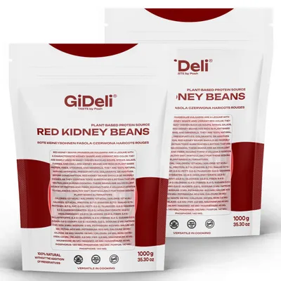 Produktbild von Kidneybohnen Rote Bohnen 2kg Getrocknet Vegan Protein Ballaststoffreich GiDeli