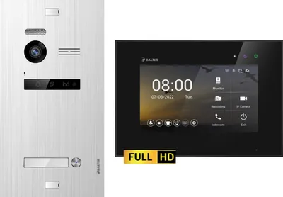 Produktbild von BALTER EVO HD Silber Video Türsprechanlage Set 1 Teilnehmer 7" Monitor Schwarz