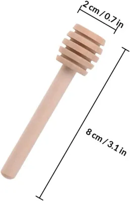 Produktbild von 25 wiederverwendbare Honigrührstäbchen, 8 cm, mit einfacher Struktur zum Verfeinern von Honig und Sirup bei Partys