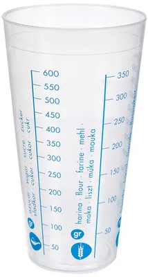 Maatbeker aus Kunststoff, 0,75 l, transparent