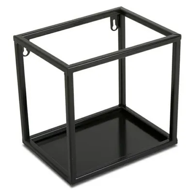 Produktbild von Wandregal, Hängeregal Metall Aufhängen, Rechteckig, Loft, Schwarz, 20 cm