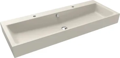 Produktbild von KALDEWEI Aufsatz-Doppelwaschtisch PURO 120 x 46 cm warm grey 10 matt mit Beschichtung Emailliert 907006043668