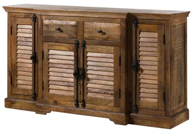 Immagine prodotto di MASSIVMOEBEL24 | RODEZ #121 Credenza in legno di mango - oliato / marrone scuro 160x45x90