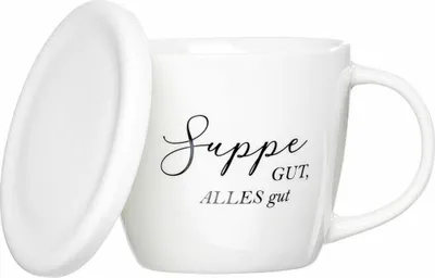 Obrázok produktu pre Ritzenhoff & Breker Šálka na polievku s viečkom Soppa Gut, hrnček, porcelán, biela, 460 ml, 428506