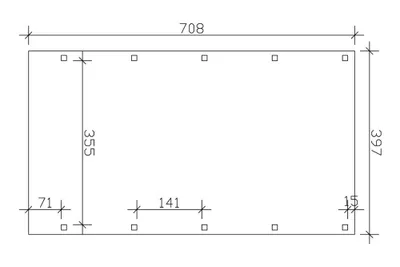Produktbild von Alpholz Carport Friesland 397 x 708 cm + EPDM-Folie aus Holz in grün Unterstand Überdachung