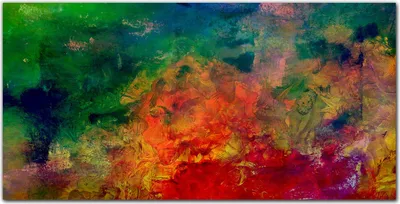 Produktbild von Coloray Bild aus Leinwand 120x60 Leinwand Dekoration - bunte Schmierereien