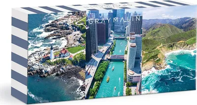 Imagen del producto de Galison Puzzle. Vistas aéreas de Estados Unidos. 3 puzzles de 120 piezas cada uno