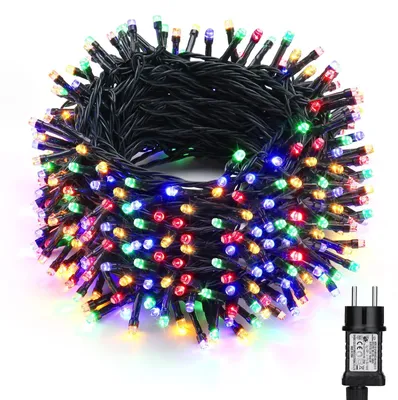 Lichterkette, 300 LEDs, 30 m, wasserdicht, 8 Modi, grünes Kabel