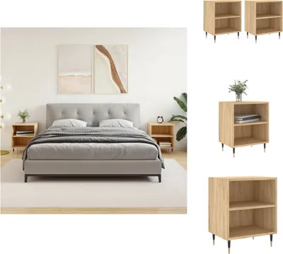 Obrázok produktu pre vidaXL Nočné stolíky 2 ks Sonoma dub 40x30x50 cm materiál na báze dreva - Nočné stolíky