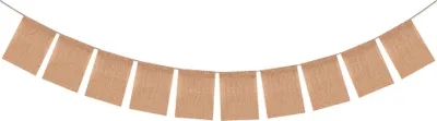 Produktbild von INF Jute Stoff Banner - Rustikale Party Dekoration, Anpassbare Wimpelkette
