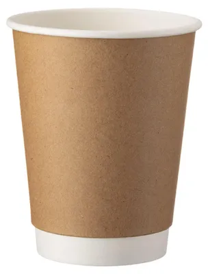 Produktbild von 50x Kaffeebecher CoffeeToGo Pappbecher Kraft Doppelwand braun 300ml