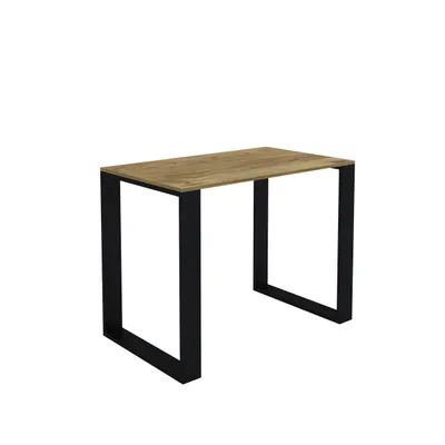 Image de AKKE chêne ancien LOFT table avec pieds noirs LxlxH : 70x60x75 cm