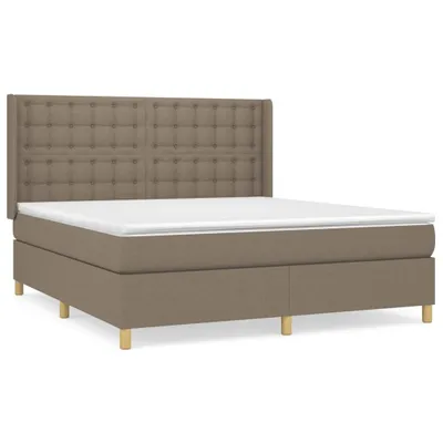 Produktbild von Boxspringbett mit Matratze Taupe 160x200 cm Stoff