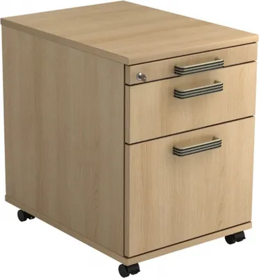 Produktbild von SIGNA AC20 SG - Rollcontainer Eiche mit Hängeregistratur Streifengriff Kunststoff