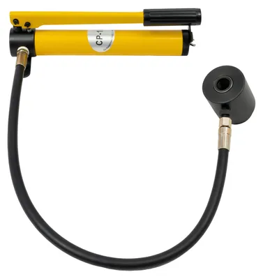 Obrázok produktu pre Sada hydraulických nástrojov na prepichovanie, nosnosť 8 ton, praktická škatuľa na náradie, žltá farba
