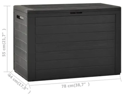 Obrázok produktu pre Úložný box do záhrady - Box na záhradné vankúše - Záhradný box - Záhradná skrinka - Úložná skrinka do záhrady - Odolný polypropylén