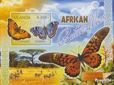 Produktbild von Briefmarken Uganda 2012 Mi Block371 (kompl.Ausg.) postfrisch Schmetterlinge