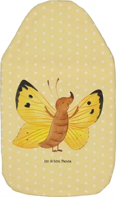 Produktbild von Mr. & Mrs. Panda Wärmflasche Schmetterling Zitronenfalter - Gelb Pastell - Geschenk, Außergewöhnlich, Wärmekissen, Bettflasche, naturkautschuk, Lustige Sprüche, Fakt